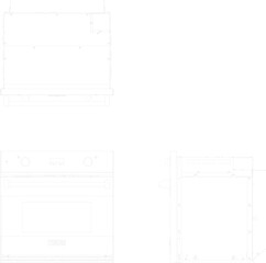 silhouette design vector illustration sketch of modern cooking appliance oven furniture for heating food in the kitchen