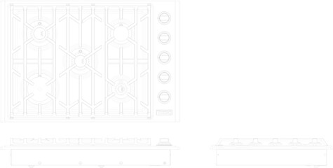 silhouette design vector illustration sketch of modern hob in Kitchen Cabinets set modern kitchen interior 