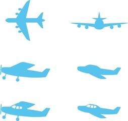 アイコン　ピクトグラム　飛行機　のりもの　飾り　あしらい　シルエット　線　ラインアイコン　イラスト素材セット