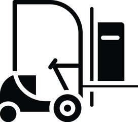 Forklift Operations Solid Icon Type 