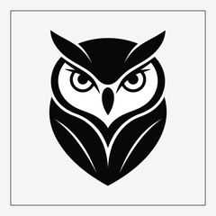Owl Head Silhouette vector 