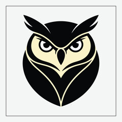 Owl Head Silhouette vector 