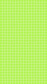 手描き風の白い線がカクカク動く方眼紙のシンプルな背景のループ動画（緑）【縦長ビデオ】