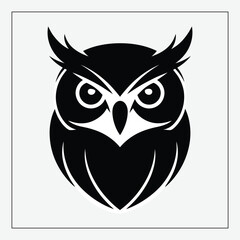 Owl Head Silhouette vector 