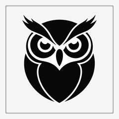 Owl Head Silhouette vector 