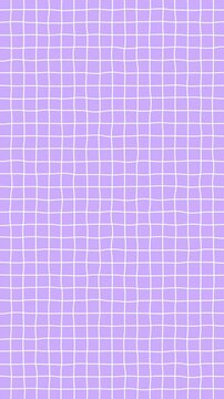 Loop video of simple background of graph paper with hand drawn white lines moving jaggedly (purple) [vertical video]