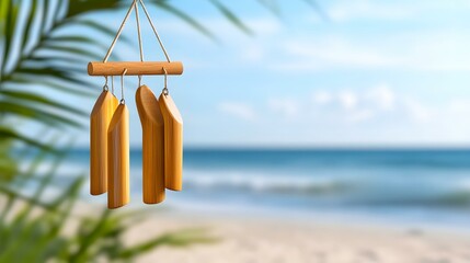 Tropical Beach Bamboo Wind Chime