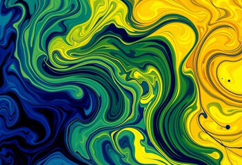 Fototapeta premium Swirling ink patterns with a bold, energetic feel