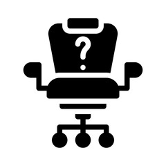 office chair glyph icon