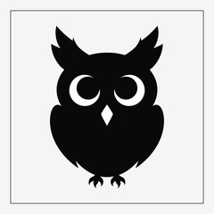Owl Head Silhouette vector 