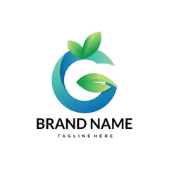 G green leaf gradient logo