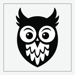Owl Head Silhouette vector 