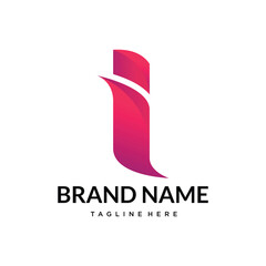 I gradient abstract letter logo