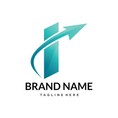 I gradient abstract letter logo