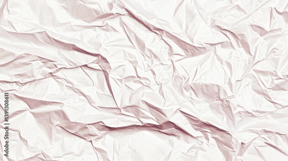 Poster crumpled white paper texture suitable for background and design use