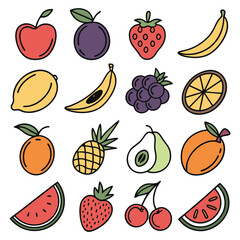 seamless pattern with fruits
