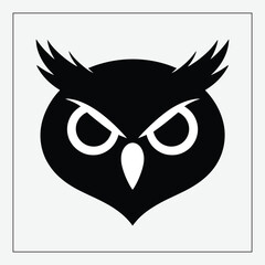 Owl Head Silhouette vector 