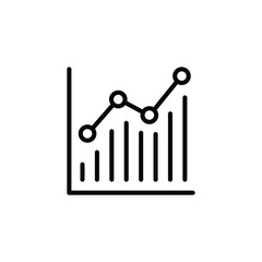 growing graph icon vector. Growths chart collection icon