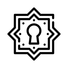 keyhole line icon
