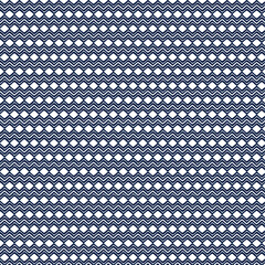Tribal Diamond Pattern - Dark Blue Geometric Design