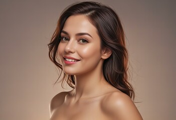Naklejka premium Photo Natural woman portrait, high quality