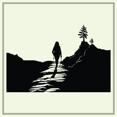 Obraz premium Journey Silhouette, Travel