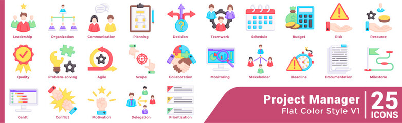 Obraz premium Project Manager Project Manager Bundle H25 V01