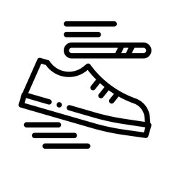 running shoe line icon