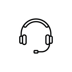 headphone icon vector. Customer support Vector illustration