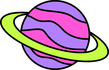 Psychedelic Hippy Sticker Element Set