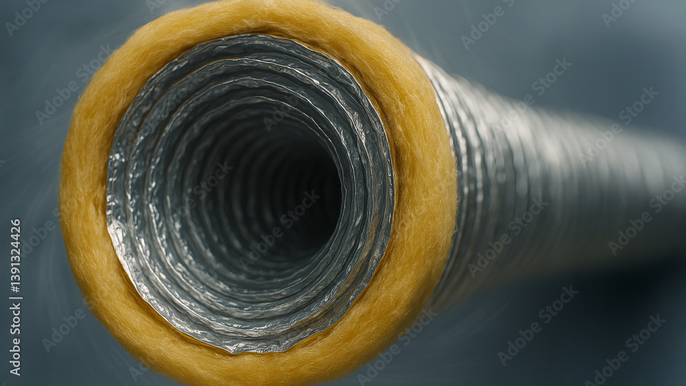 Poster detailed air duct showcasing advanced engineering techniques with focus on functionality and design