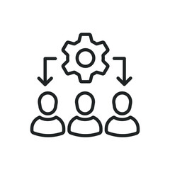 Management thin line icons. Editable stroke and Perfect pixel on transparent background