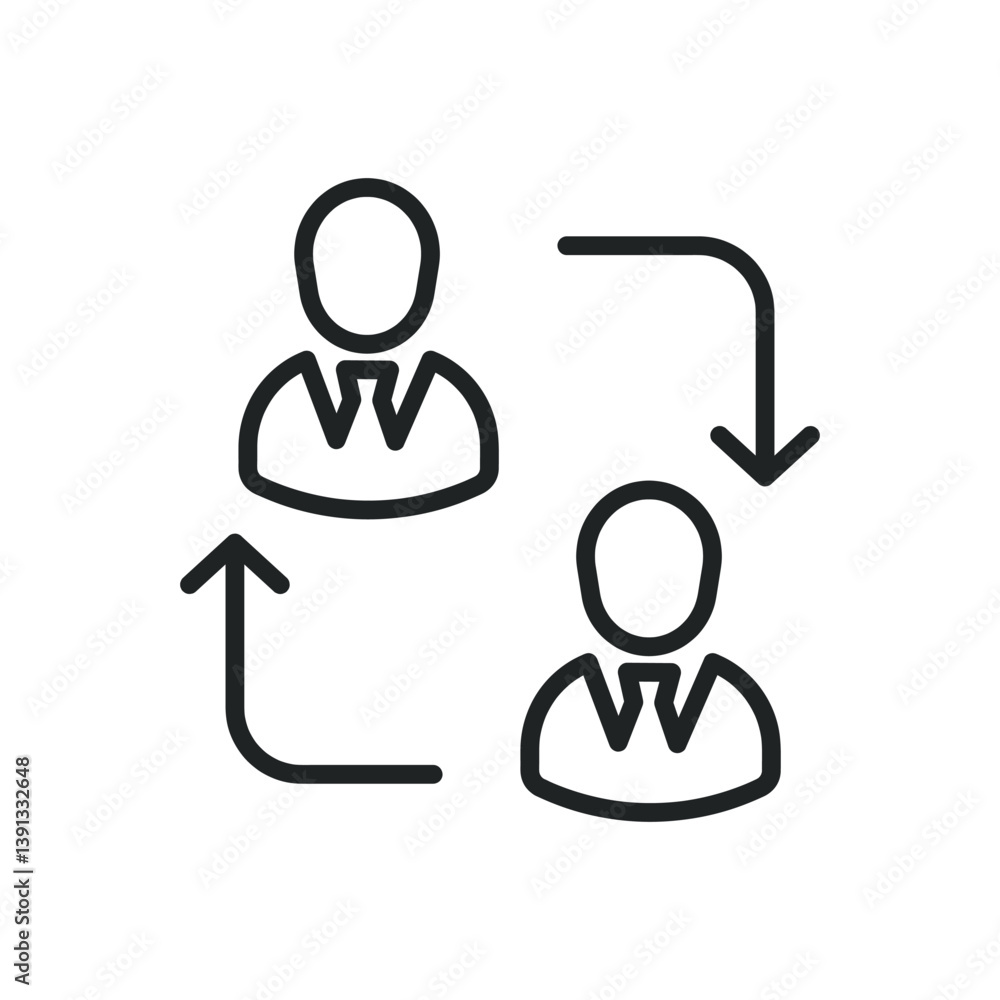 Poster collaboration thin line icons. editable stroke and perfect pixel on transparent background