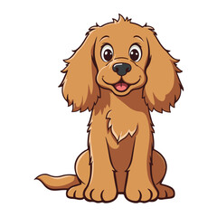 a cartoon cocker spaniel dog vector illustration
