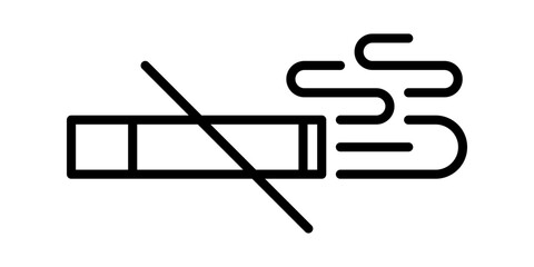 No smoking outline vector sign