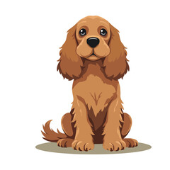 a cartoon cocker spaniel dog vector illustration
