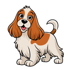 a cartoon cocker spaniel dog vector illustration
