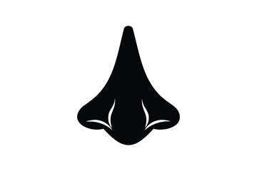 Human nose symbol silhouette