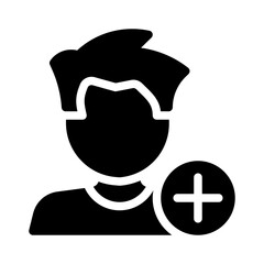 user plus glyph icon