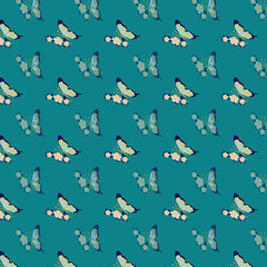 A pattern of butterflies with butterflies on background