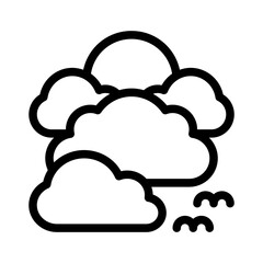 cloudy sky line icon