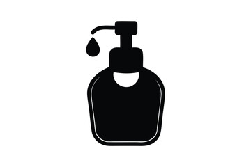 Obraz premium Liquid Soap silhouette on white background