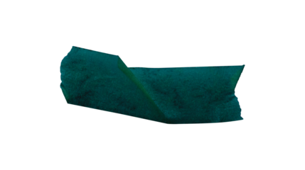 green paper tape isolated on white