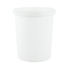 Simple white storage container for various needs.