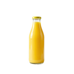 Fresh orange juice in a glass bottle.