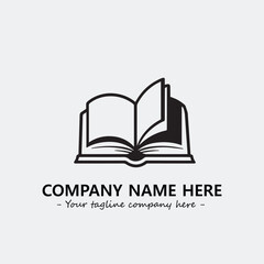 Book illustration black and white for logo company vector image
