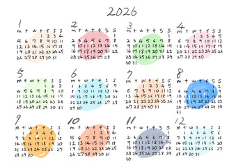 2026 カレンダー