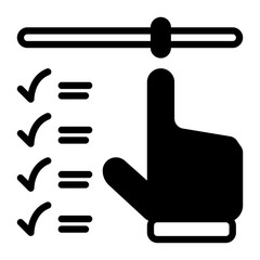 Study icon, glyph icon style