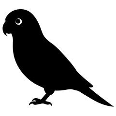 Lovebird silhouette vector isolated on white background