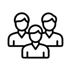 Team Group of Three People Icon Design